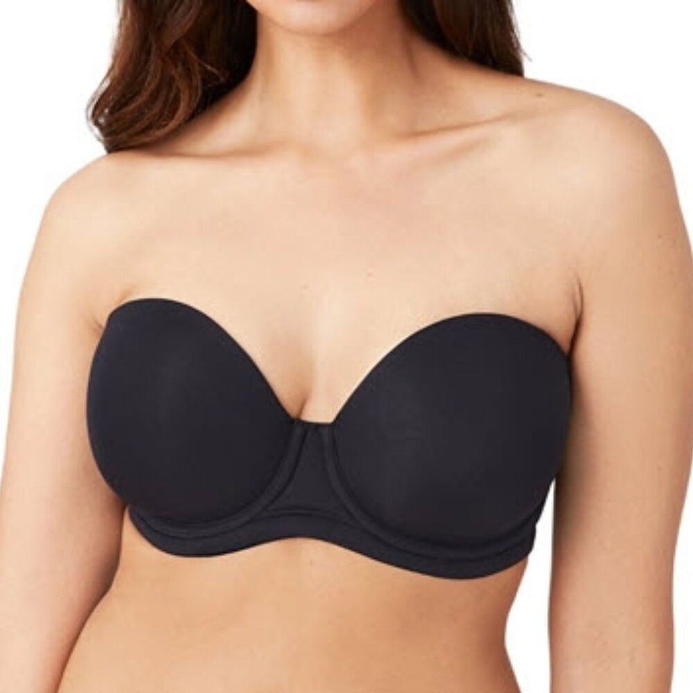 Like New!Wacoal Red Carpet Strapless Underwire Bra STYLE 854119, BLACK, Size 38G